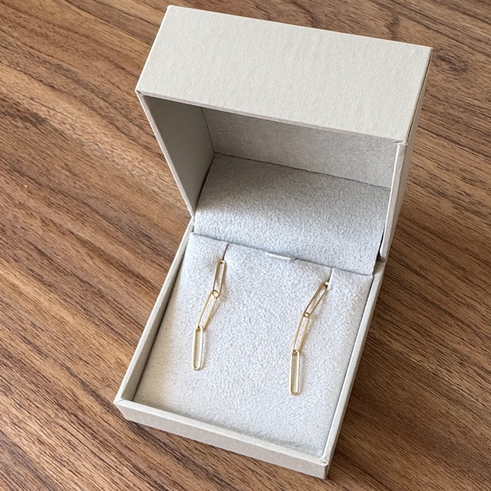 Elegant Gold Chain Link Earrings